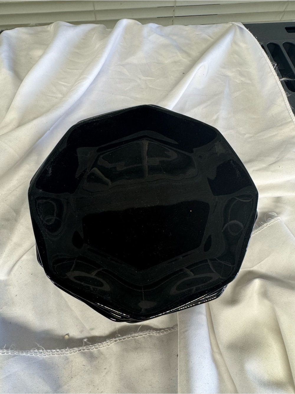 VTG Arcoroc black Glass salad plate